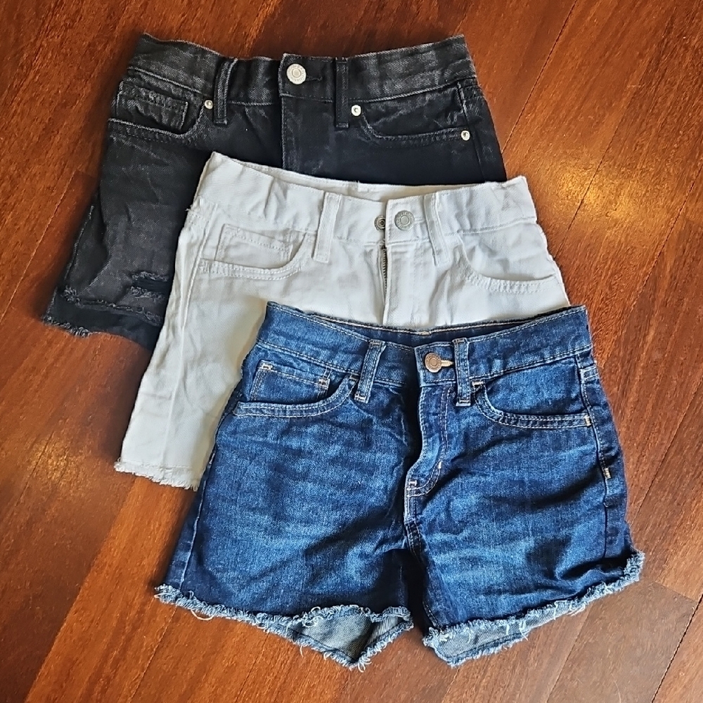 Old Navy Kids Denim Shorts Trio - Blue, Black, Light Gray
